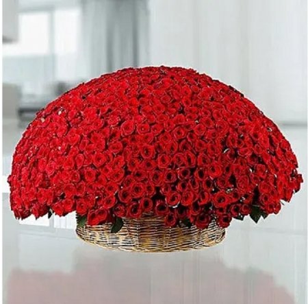 365 Red Roses Basket
