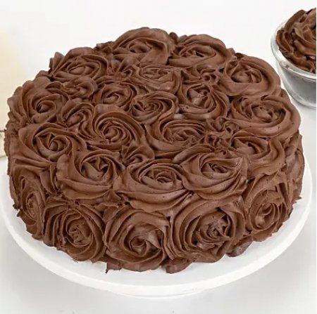 Chocolaty Rose Cake Half...