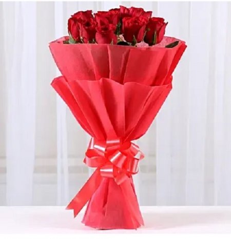 10 Red Roses Bouquet